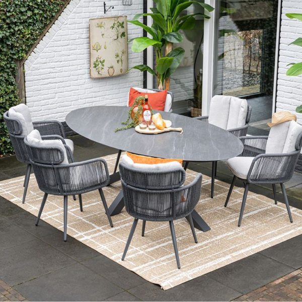 Garden Impressions Scotland Tuintafel Napoli Grey - 230x115 cm - Afbeelding 5