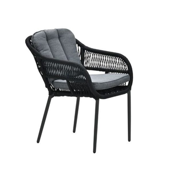 Garden Impressions Pescara Dining Tuinstoel - Carbon Black/Mystic Grey