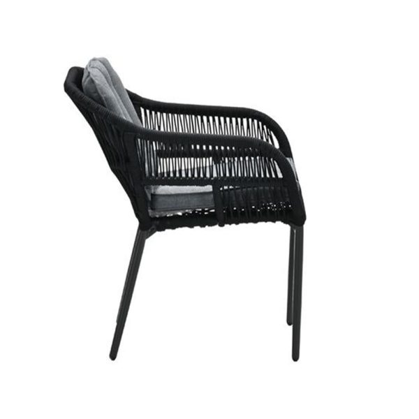 Garden Impressions Pescara Dining Tuinstoel - Carbon Black/Mystic Grey - Afbeelding 2