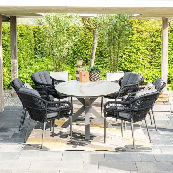 Garden Impressions Pescara Dining Tuinstoel - Carbon Black/Mystic Grey - Afbeelding 6