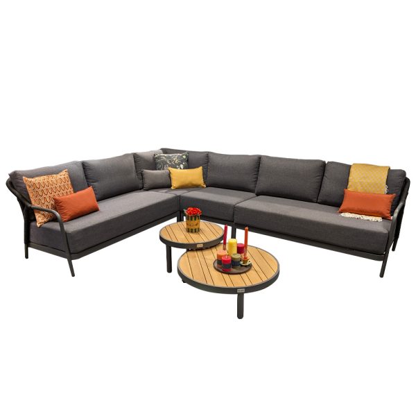 Trestino Dune Hoek Loungeset 6 dlg - Antraciet - Afbeelding 3