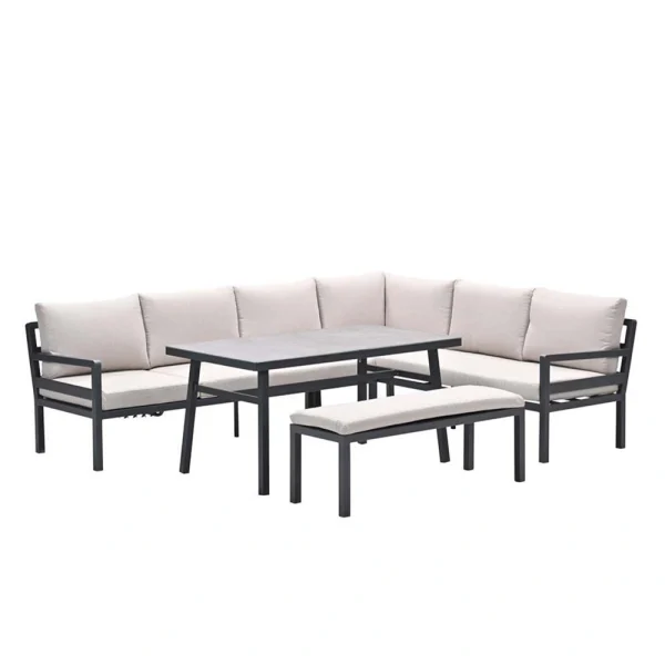 Garden Impressions Corsica Lounge- diningset Rechts - Desert Sand