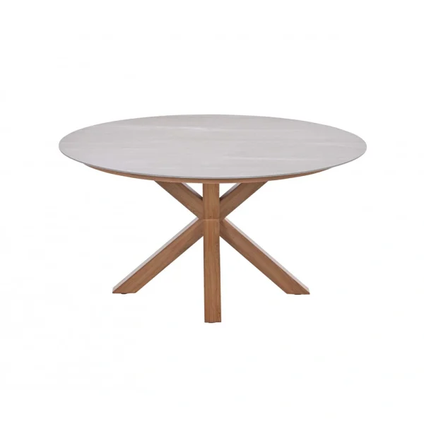 Garden Impressions Lowland Tuintafel Napoli Sand - Ø150 cm