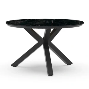 Tierra Outdoor Oblong Tuintafel Marble Charcoal - Ø120 cm