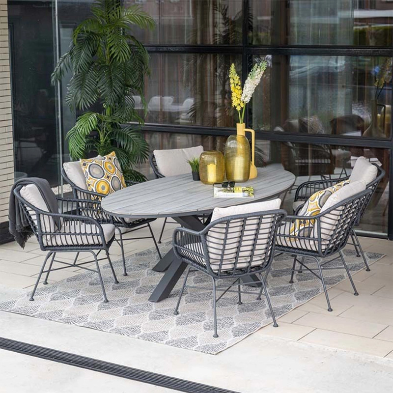 Garden Impressions Margriet Dining Fauteuil - Zwart/Dessert Sand - Afbeelding 6