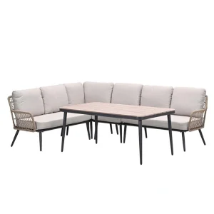 Garden Impressions Allasio Lounge- diningset 5 dlg - Dessert Sand