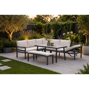 Garden Impressions Corsica Lounge- diningset Links - Desert Sand